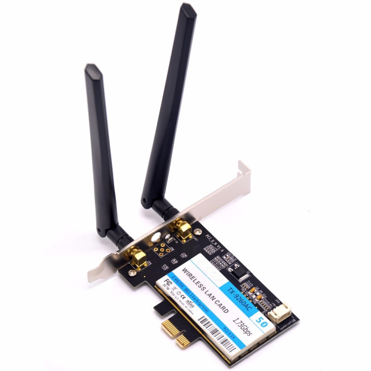 TX-9260AC 무선-AC 듀얼 밴드 802.11ac 1730Mbps 데스크탑 PCI-e 와이파이 어댑터 + 블루투스 5.0 WLAN 네트워크 카드 인텔 9260ac용, TX-9260AC 1730Mbps