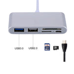 5-in-1 마이크로 SD + SD + USB 3.0 + USB 2.0 + 마이크로 USB 포트 to USB-C / 타입-C OTG 콤보 어댑터 카드 리더기, 태블릿, 스마트폰, PC용, 5-in-1(실버), 5-in-1(골드)