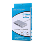 5-in-1 마이크로 SD + SD + USB 3.0 + USB 2.0 + 마이크로 USB 포트 to USB-C / 타입-C OTG 콤보 어댑터 카드 리더기, 태블릿, 스마트폰, PC용, 5-in-1(실버), 5-in-1(골드)