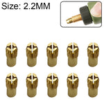 10개 세 발 구리 클램프 너트 전기 밀 피팅용, 내경: 2.2mm, 내경: 2.2mm