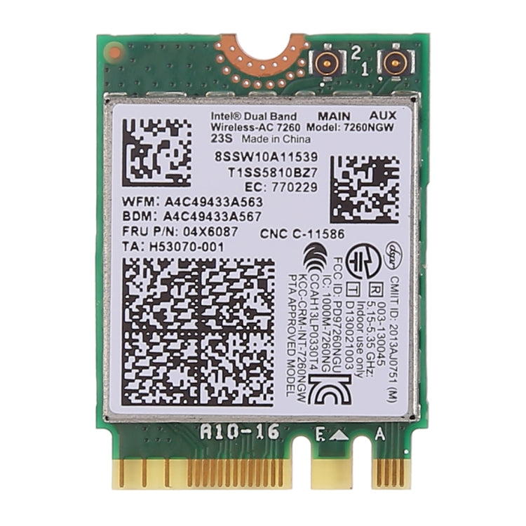 듀얼 밴드 AC1200 무선 NGFF M.2 와이파이 카드 7260NGW 7260AC 네트워크 카드 레노버 T440 X240 B40 B50 Y40 Y70 Y50 7260AC용, AC1200
