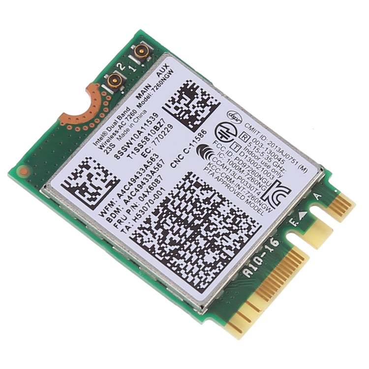 듀얼 밴드 AC1200 무선 NGFF M.2 와이파이 카드 7260NGW 7260AC 네트워크 카드 레노버 T440 X240 B40 B50 Y40 Y70 Y50 7260AC용, AC1200