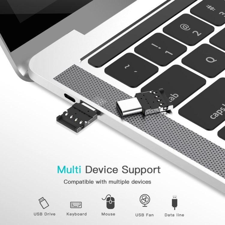 미니 알루미늄 합금 USB-C / 타입-C 수형 to USB 암형 OTG 어댑터 커넥터