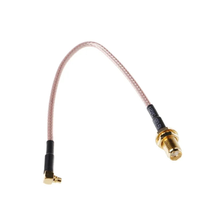 RG316 SMA 암 to MMCX 직각 수컷 브레이드 케이블, 길이: 15cm