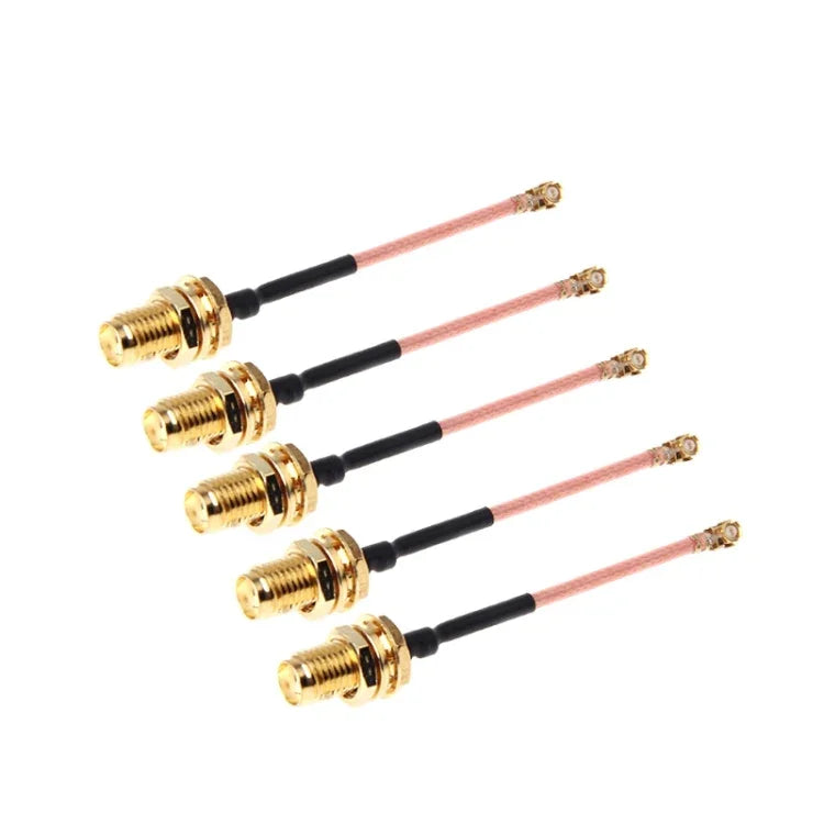 5개 RG178 Ufl / IPX / IPEX to SMA 암컷 어댑터 브레이드 케이블, 길이: 5cm, 5cm