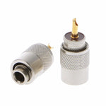 10개 UHF 커넥터 플러그 PL-259 수컷 납땜용 RG8X 동축 케이블