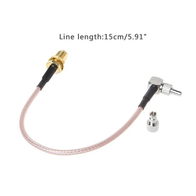 SMA 암컷 to CRC9 / TS9 더블 RF 동축 커넥터 RG316 어댑터 케이블, 길이: 15cm