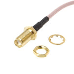 SMA 암컷 to CRC9 / TS9 더블 RF 동축 커넥터 RG316 어댑터 케이블, 길이: 15cm