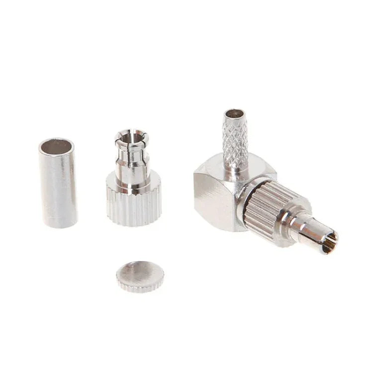 2 in 1 TS9 / CRC9 수컷 직각 RF 동축 카드 커넥터 RG174 / 178 / 316 LMR100용