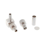 2 in 1 TS9 / CRC9 수컷 직각 RF 동축 카드 커넥터 RG174 / 178 / 316 LMR100용