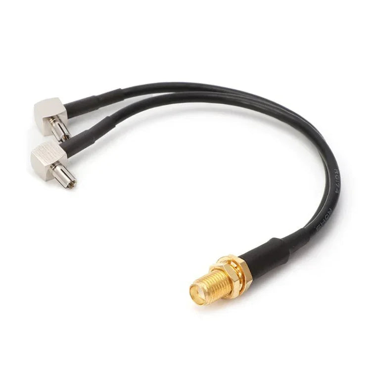 RG174 SMA 암컷에서 2 x TS9 수컷 연결 케이블 연장, 길이: 15cm, SMA 암컷에서 2 x TS9 수컷 15cm