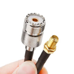 SMA 암컷에서 UHF SO239 PL259 암컷 RG58 돼지꼬리 케이블, 길이: 50cm