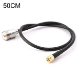 RG58 UHF 암 to SMA 수컷 연결 케이블, 길이: 50cm, 길이: 50cm