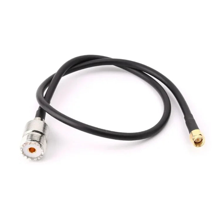 RG58 UHF 암 to SMA 수컷 연결 케이블, 길이: 50cm, 길이: 50cm