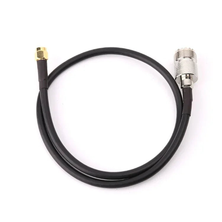 RG58 UHF 암 to SMA 수컷 연결 케이블, 길이: 50cm, 길이: 50cm