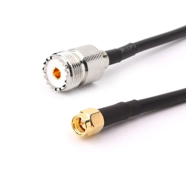 RG58 UHF 암 to SMA 수컷 연결 케이블, 길이: 50cm, 길이: 50cm