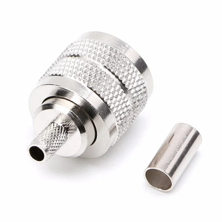10개 UHF 수컷 PL259 플러그 압착 커넥터 어댑터, RG58 RG142 / 3D-FB용