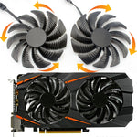 1쌍 88MM 4핀 컴퓨터 그래픽 카드 쿨링 팬 기가바이트 GeForce GTX1060 1070 GTX1050ti GTX960 RX570 RX470용