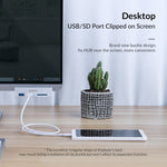 ORICO MH2AC-U3 클립형 2포트 USB3.0 허브 SD 카드 리더기 포함