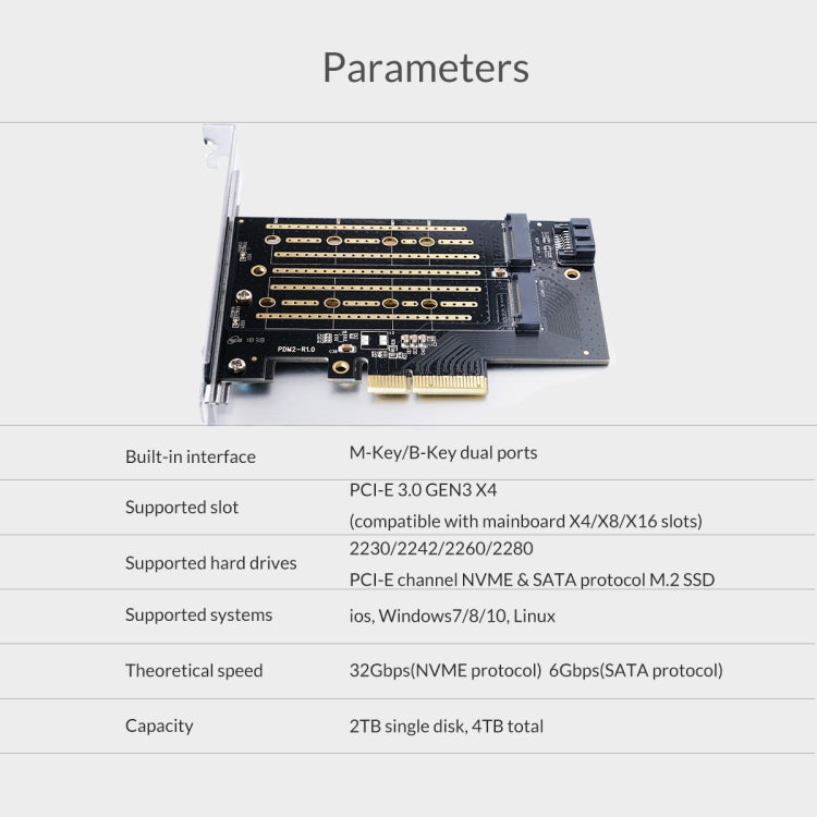 ORICO PDM2 M.2 NVME to PCI-E 3.0 X4 확장 카드