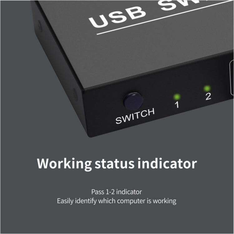 2x4 USB 스위치 2포트 PC 4대 장치 공유용 프린터 키보드 마우스 모니터, 2x4 USB 스위치