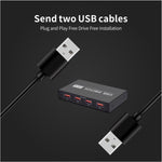 2x4 USB 스위치 2포트 PC 4대 장치 공유용 프린터 키보드 마우스 모니터, 2x4 USB 스위치