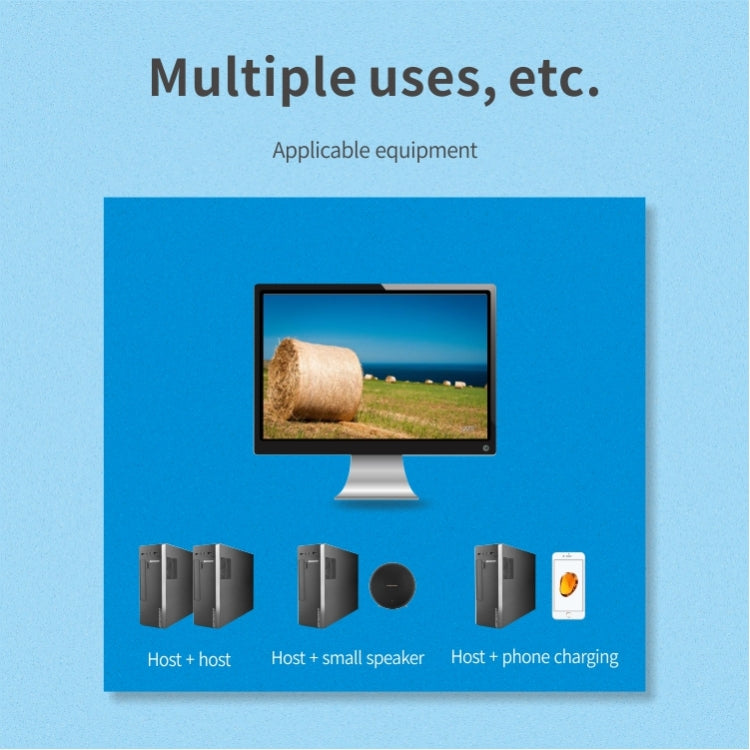 2x4 USB 스위치 2포트 PC 4대 장치 공유용 프린터 키보드 마우스 모니터, 2x4 USB 스위치
