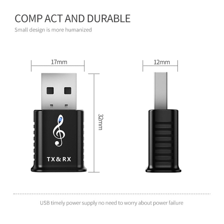 MSD168 2-in-1 블루투스 송수신기 미니 3.5mm AUX 스테레오 무선 블루투스 5.0 어댑터 자동차 TV PC MP3용