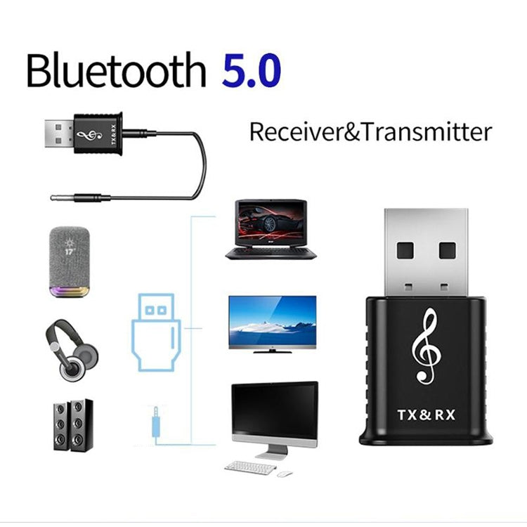 MSD168 2-in-1 블루투스 송수신기 미니 3.5mm AUX 스테레오 무선 블루투스 5.0 어댑터 자동차 TV PC MP3용