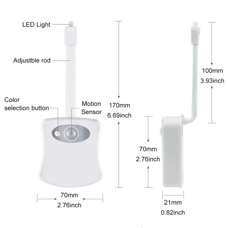 YouOKLight 모션 감지 변기 야간등, LED 변기 조명 욕실 화장실