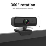 C3 400만 화소 2K 해상도 자동 초점 HD 1080P 웹캠 360도 회전 라이브 방송 영상 회의용 웹캠 마이크 포함 USB 드라이버 필요 없음, C3