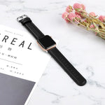 애플 워치 시리즈 5 & 4 44mm 3 & 2 & 1 42mm 라운드 홀 가죽 스트랩