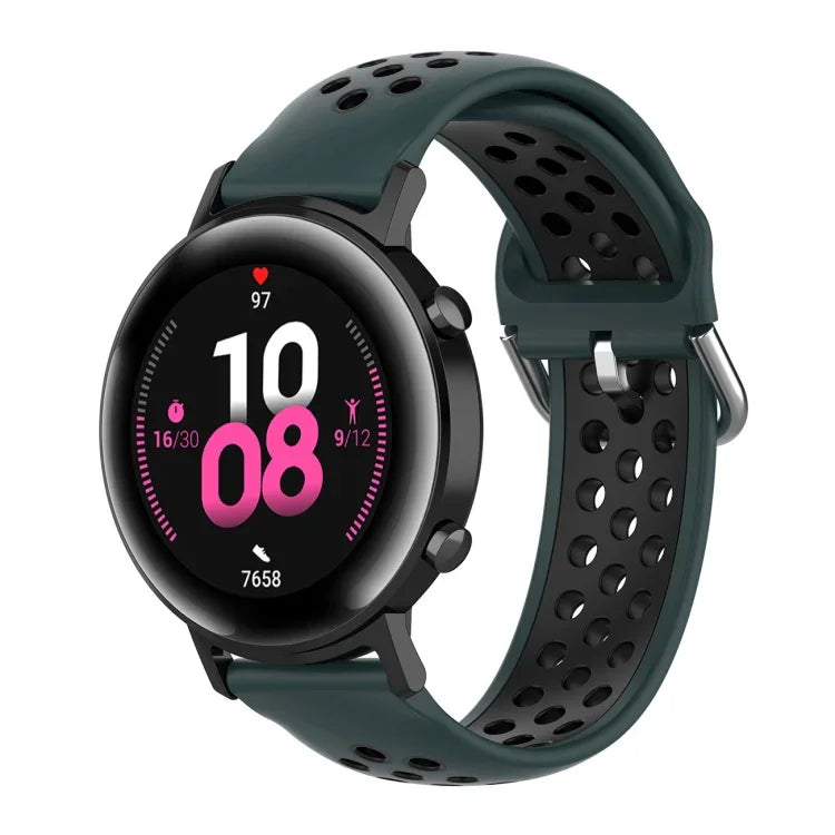 20mm Huami Amazfit GTS / 삼성 갤럭시 워치 액티브 2 / Huawei Watch GT2 42MM 패션 내부 버클 실리콘 스트랩