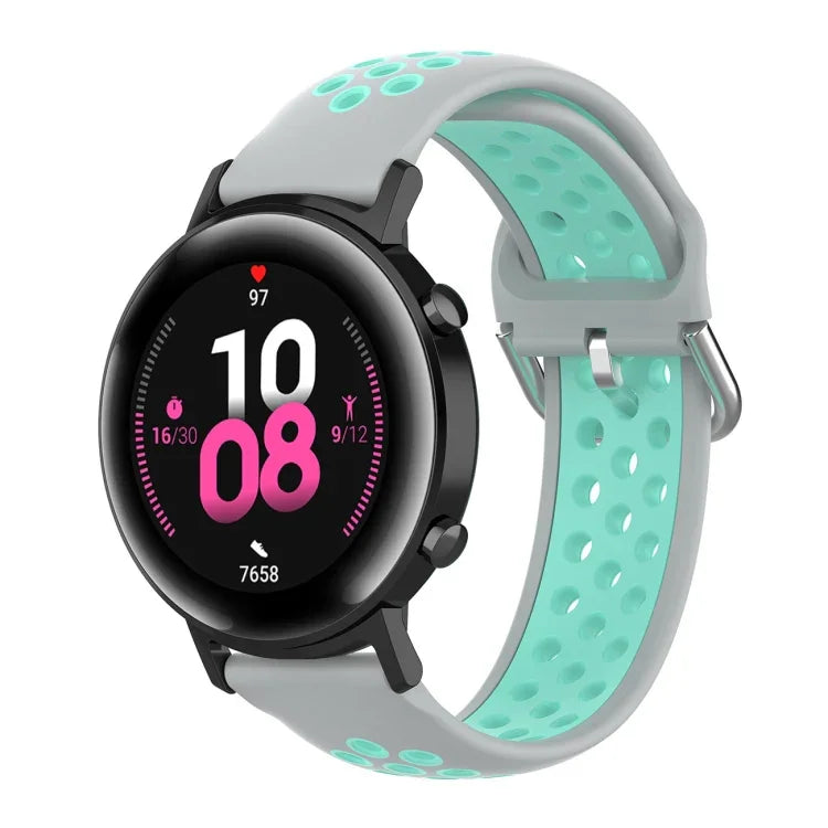 20mm Huami Amazfit GTS / 삼성 갤럭시 워치 액티브 2 / Huawei Watch GT2 42MM 패션 내부 버클 실리콘 스트랩