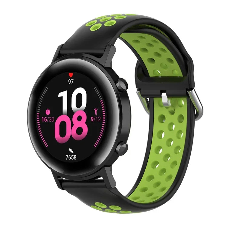 20mm Huami Amazfit GTS / 삼성 갤럭시 워치 액티브 2 / Huawei Watch GT2 42MM 패션 내부 버클 실리콘 스트랩
