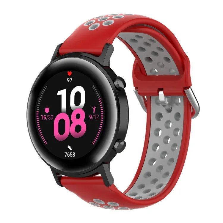 20mm Huami Amazfit GTS / 삼성 갤럭시 워치 액티브 2 / Huawei Watch GT2 42MM 패션 내부 버클 실리콘 스트랩