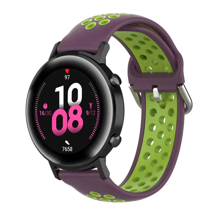 20mm Huami Amazfit GTS / 삼성 갤럭시 워치 액티브 2 / Huawei Watch GT2 42MM 패션 내부 버클 실리콘 스트랩