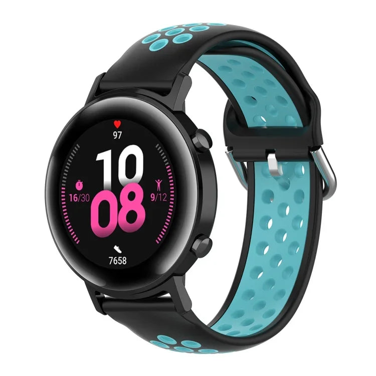 20mm Huami Amazfit GTS / 삼성 갤럭시 워치 액티브 2 / Huawei Watch GT2 42MM 패션 내부 버클 실리콘 스트랩