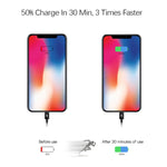 2-in-1 단일 USB-C / 타입-C 포트 여행용 충전기 + 3A PD 3.0 USB-C / 타입-C to USB-C / 타입-C 고속 충전 데이터 케이블 세트, 케이블 길이: 1m, 18W 1m