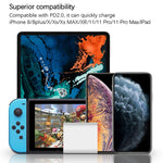 2-in-1 단일 USB-C / 타입-C 포트 여행용 충전기 + 3A PD 3.0 USB-C / 타입-C to USB-C / 타입-C 고속 충전 데이터 케이블 세트, 케이블 길이: 1m, 18W 1m