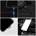 USB to Micro USB 자석 금속 커넥터 나일론 투톤 꼬임 자석 충전 케이블, 케이블 길이: 1m, Micro USB