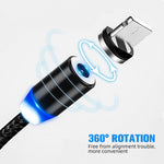 USB to Micro USB 자석 금속 커넥터 나일론 투톤 꼬임 자석 충전 케이블, 케이블 길이: 1m, Micro USB