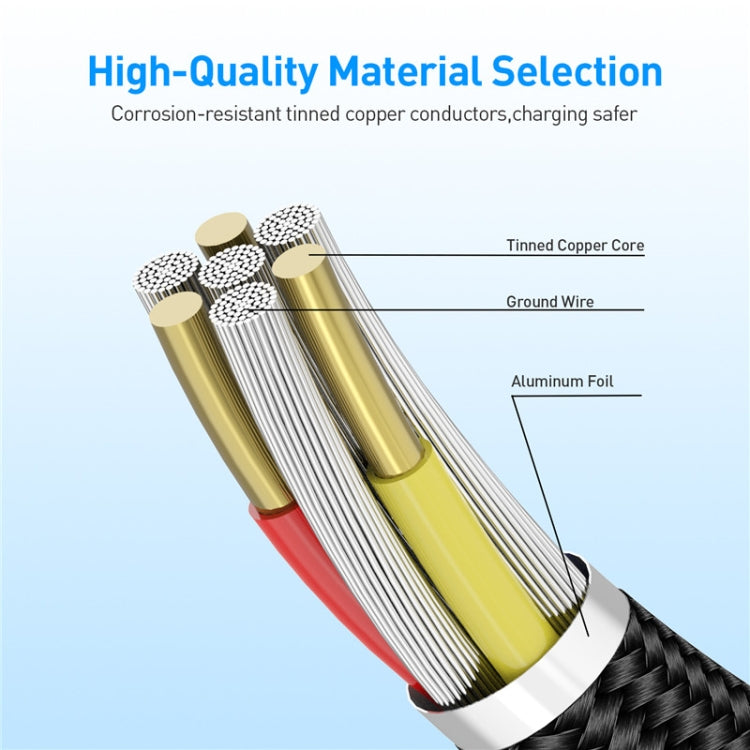 USB to Micro USB 자석 금속 커넥터 나일론 투톤 꼬임 자석 충전 케이블, 케이블 길이: 1m, Micro USB
