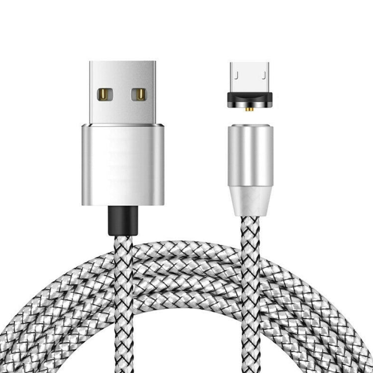 USB to Micro USB 자석 금속 커넥터 나일론 투톤 꼬임 자석 충전 케이블, 케이블 길이: 1m, Micro USB