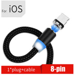 USB to 8핀 자석 금속 커넥터 나일론 투톤 꼬임 자석 데이터 케이블, 케이블 길이: 1m, 8핀