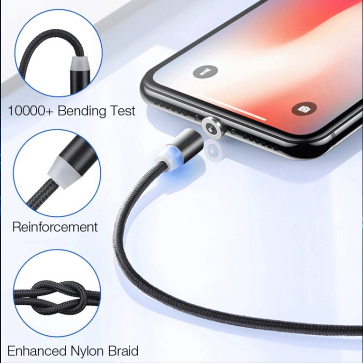 USB to 8핀 자석 금속 커넥터 나일론 투톤 꼬임 자석 데이터 케이블, 케이블 길이: 1m, 8핀
