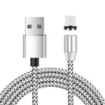 USB to 8핀 자석 금속 커넥터 나일론 투톤 꼬임 자석 데이터 케이블, 케이블 길이: 1m, 8핀