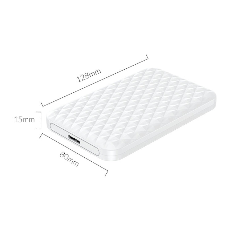 ORICO 2520U3 2.5인치 휴대용 하드 드라이브 인클로저, 화이트, 블랙