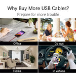 2-in-1 USB to 8핀 + 마이크로 USB 자석 금속 인터페이스 나일론 꼬임 충전 케이블, 길이: 1m, 1m