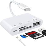 ZS-S1827 4 in 1 SD 카드 + TF 카드 + 8핀 충전 + USB 인터페이스 to 8핀 인터페이스 카메라 리더 어댑터, 모든 iOS 시스템 지원